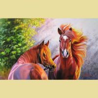Пара рыжих лошадей